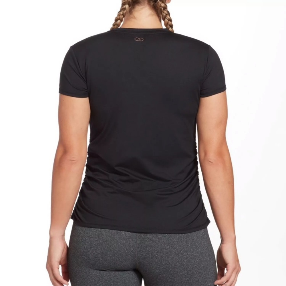 NEW Calia Flow Short Sleeve Ruched Side T-Shirt - Picture 2 of 8